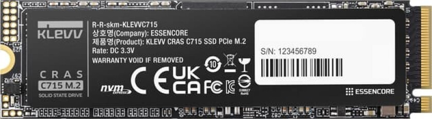 CRAS C715 M.2 PCIe Gen3 NVMe intern SSD (256GB)