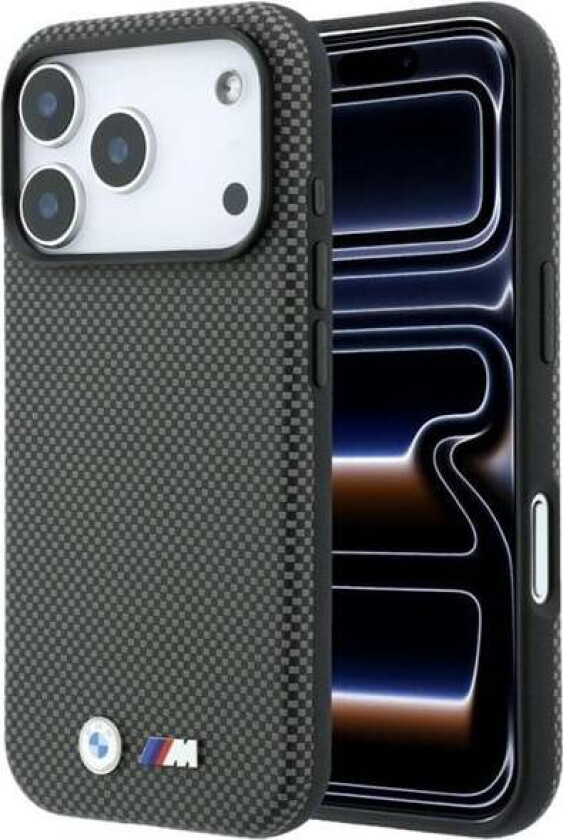 M Quadrille Kevlar Metal Logo MagSafe Case for iPhone 17 Pro Max / 18 Pro Max - Gray
