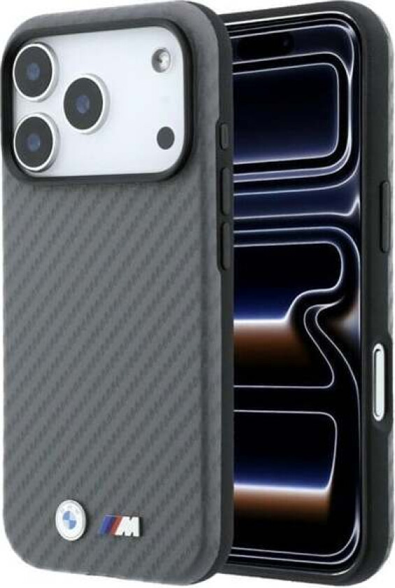 M Carbon Metal Logo MagSafe Case for iPhone 17 Pro / 18 Pro - Gray