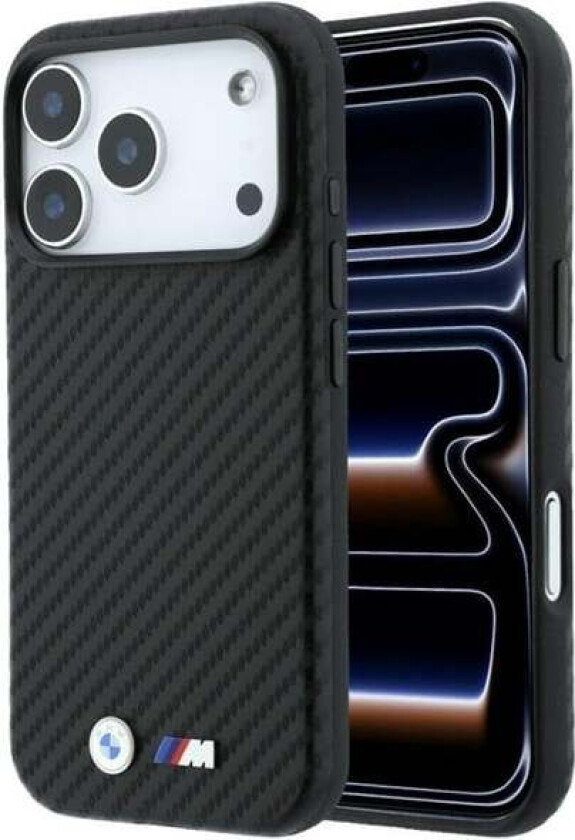 M Carbon Metal Logo MagSafe Case for iPhone 17 Pro / 18 Pro - Black