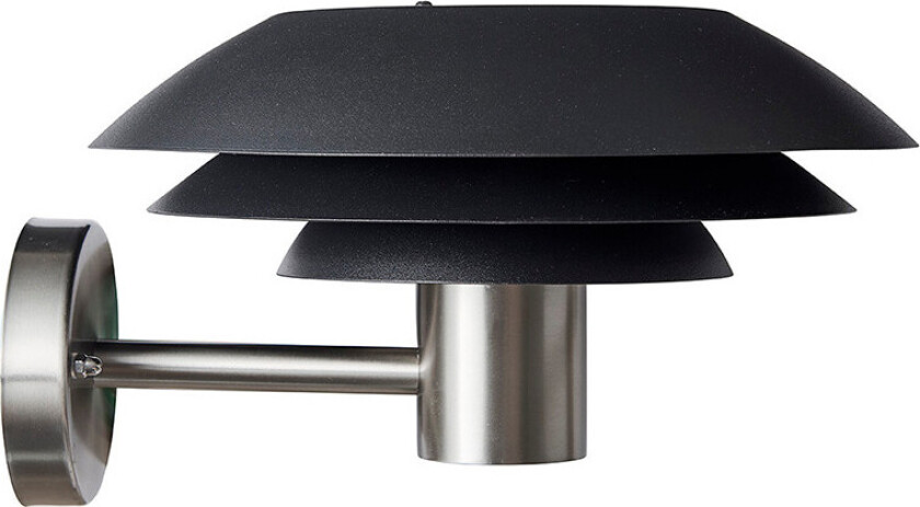 Dyberg Larsen - DL31 Outdoor Wall Lamp - Black/Steel (1032)
