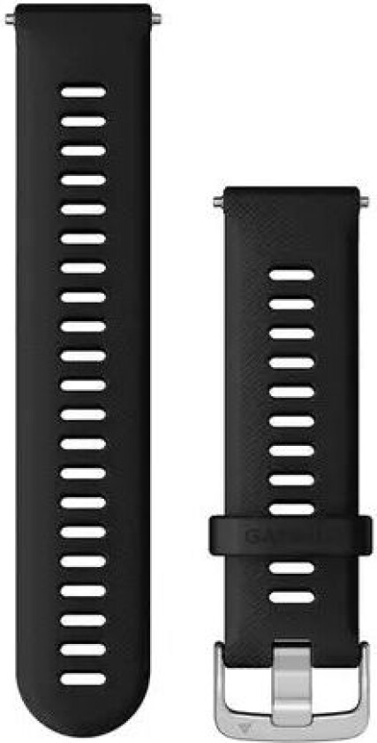 Quick Release 22mm Silikon Sort/sølvfarget Anordning