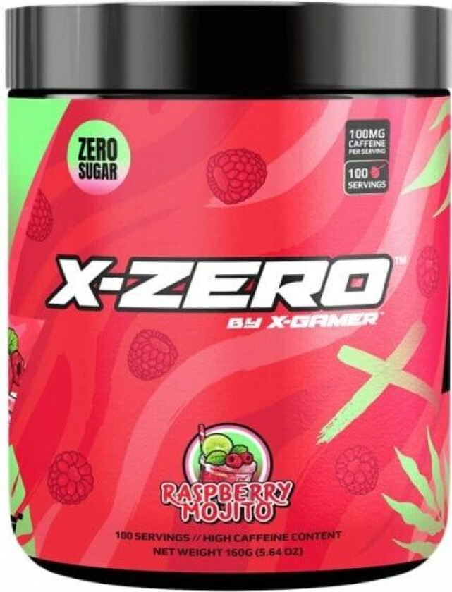 X-Zero Raspberry Mojito - 100 Porsjoner