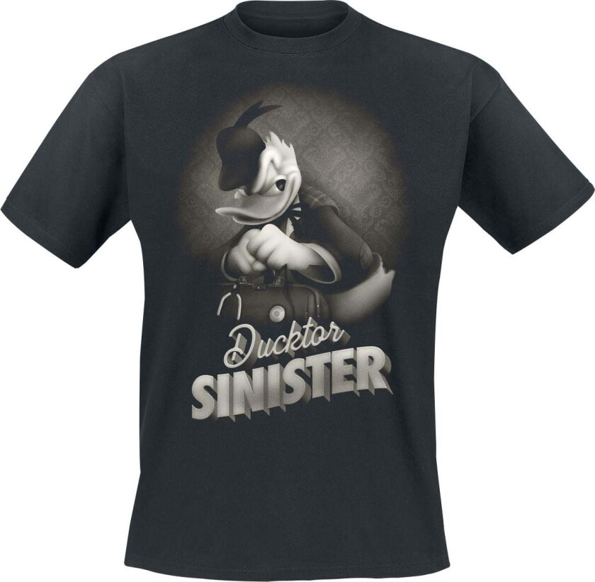 Disney T-skjorte - Donald - Ducktor Sinister - S til XXL - Herrer - svart