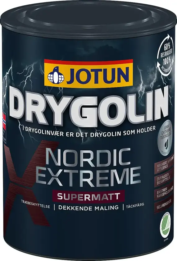 Utendørsmaling Nordic Extreme Supermatt B-base 0,68 liter
