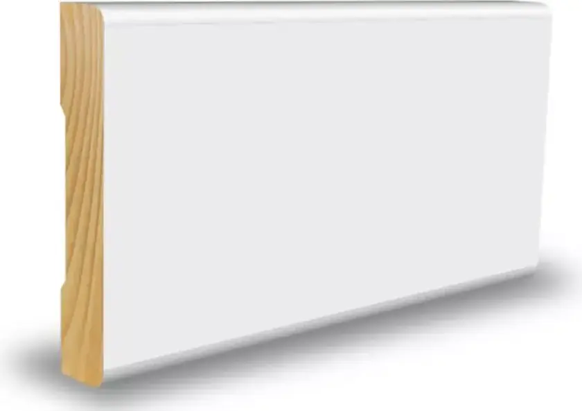 Karmlist furu dørsett hvit bomull S0502-Y 15x70 mm
