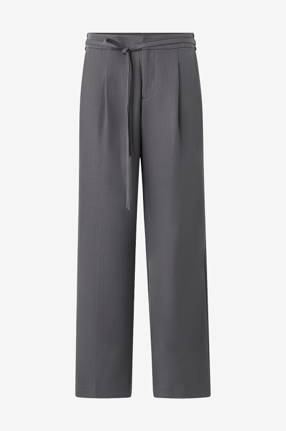 Bukser Mid waist belted trousers - Grå