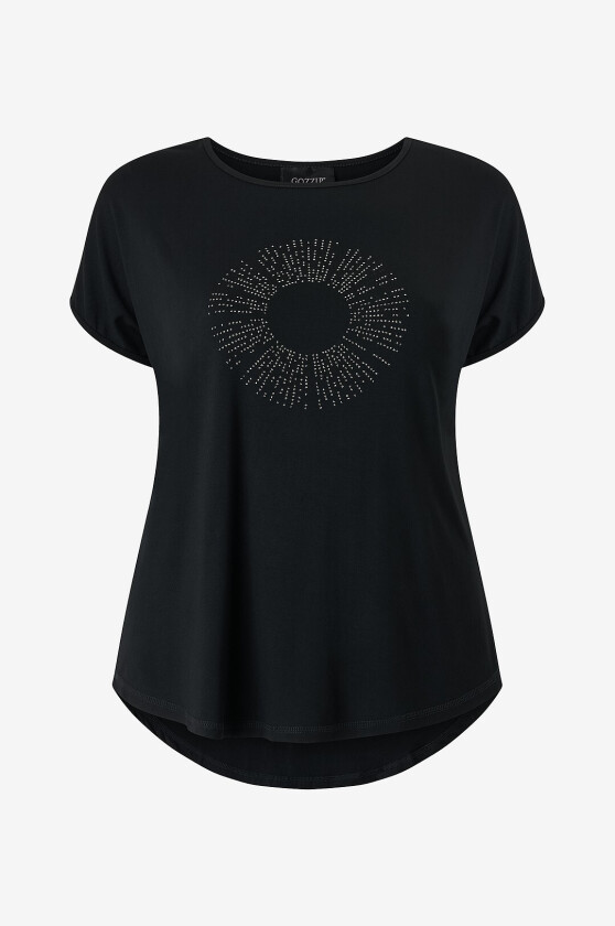T-skjorte GGitte T-shirt with stones - Svart