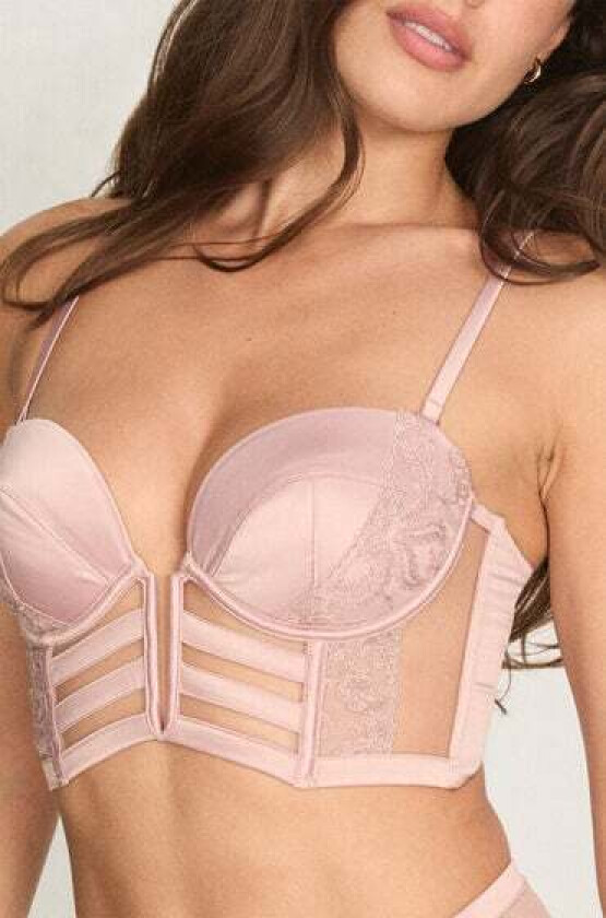 Polstret BH Med Bøyle og Longline Rosa Rosa