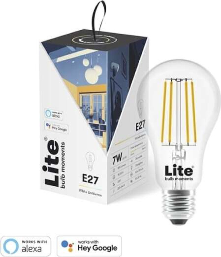 Lite bulb moments - white ambience E27 filament bulb - Single Pack