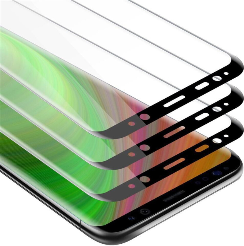 3x Skjermbeskytter Skärmskyddtil til  Galaxy S8 Herdet Skjermglass Full Skjerm