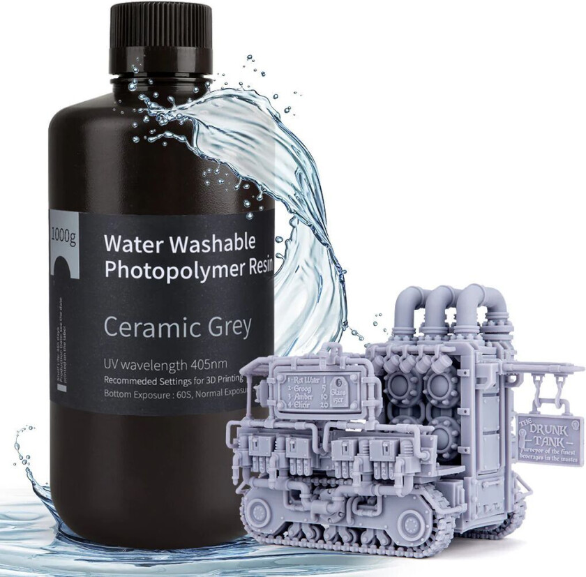 Elegoo Water Washable Resin 1000g - Grey