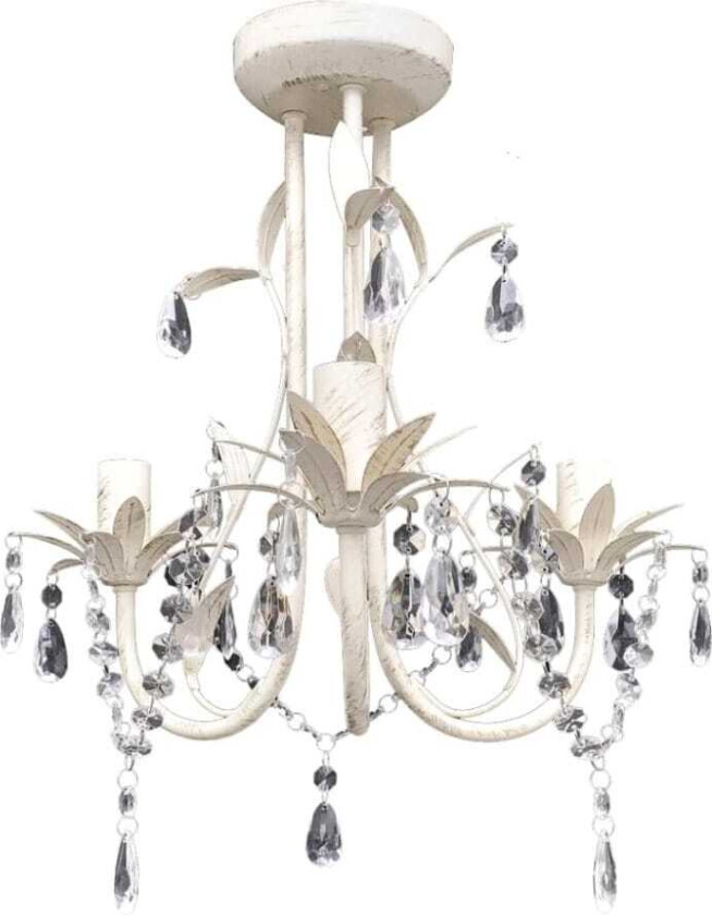 Taklampe/lysekrone elegant hvit