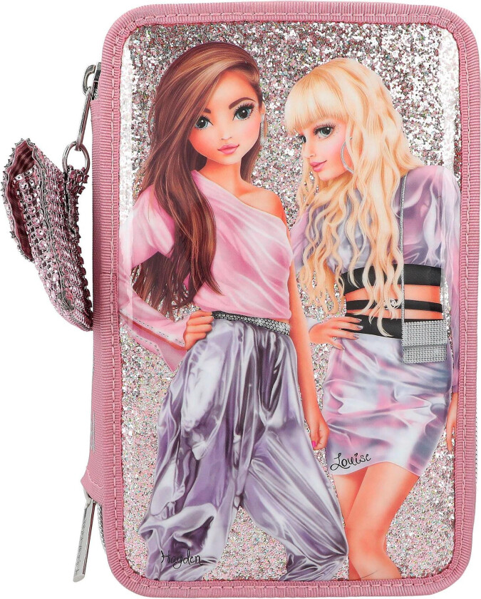 TOPModel - Triple Pencil Case with Glitter GLITTER QUEEN ( 0412527 )