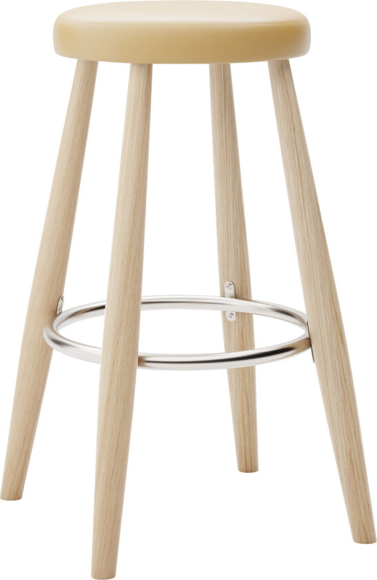 Ch58 Low Stool, Vitoljad Ek, Lädergrupp B Thor - 325