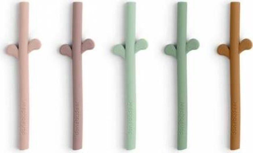 Peekaboo Sugerør av Silikon 5-pak Powder Mix