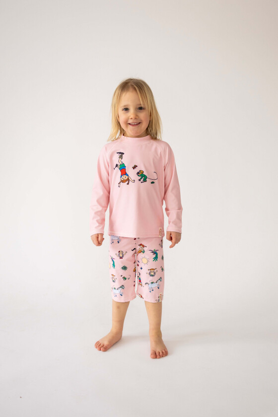 UV-sett Pippi Langstrømpe Rosa 86-92 cl