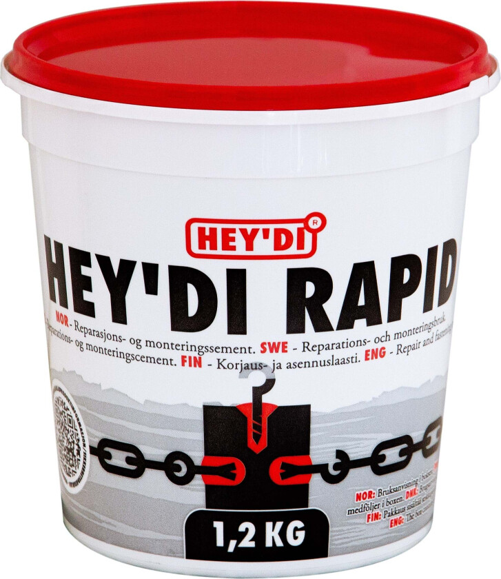 Bilde av Mørtel rapid 1,2 kg heydi reparasjons- og monteringssement