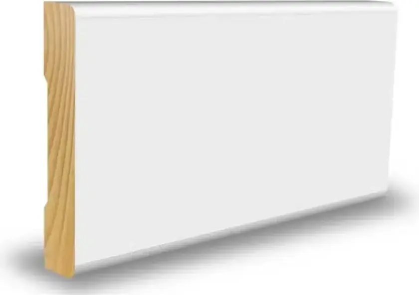Bilde av Karmlist furu rund klassisk hvit S500N 12x69x4400 mm