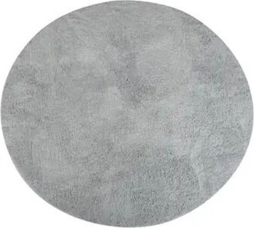 Gulvteppe - Rundt teppe - Diameter 160 cm - Grå - Langt luvteppe fra