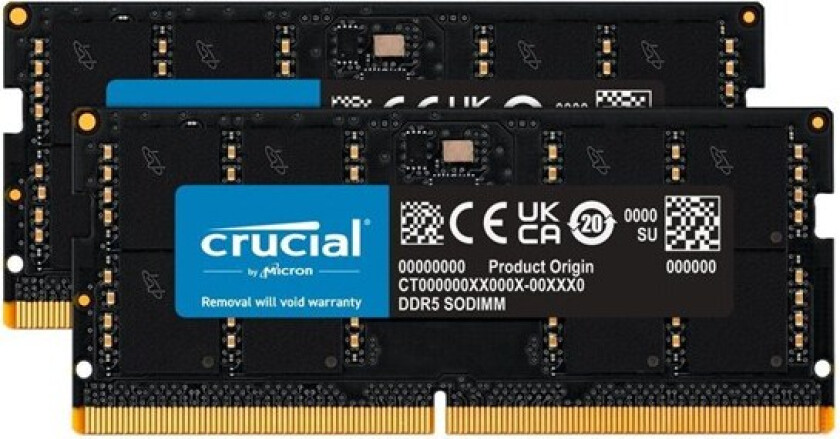 Classic SODIMM DDR5-5600 - 32GB - CL46 - Dual Channel (2 stk) - Svart