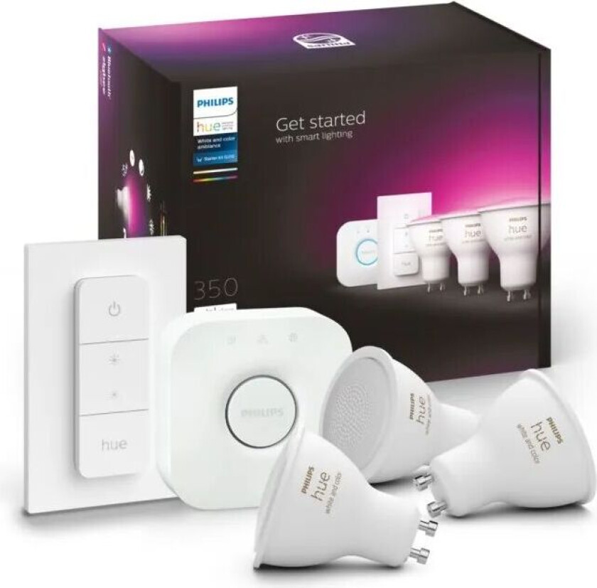 Color Ambiance GU10 Startpakke for Smarte LED-pærer 3-pk.