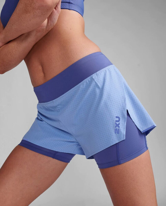 2xu Aero 2-in-1 4 Inch Shorts Hydrangea/marlin S