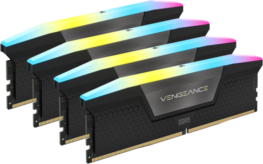 Corsair Vengeance 64gb (4x16gb) Ddr5 5600mhz Black Rgb 64gb 5,600mhz Cl36 Ddr5 Sdram Dimm 288-pin