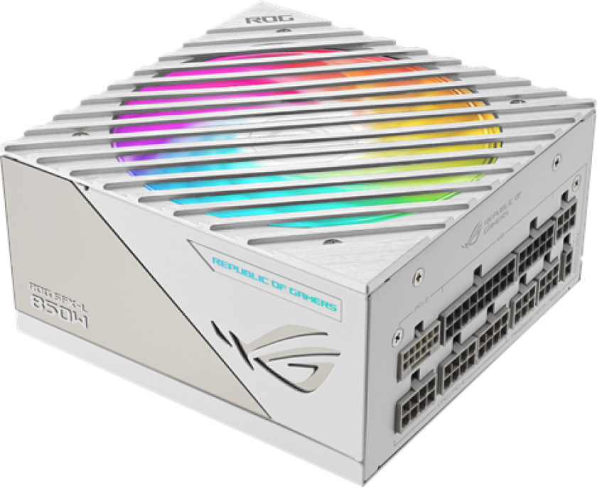 ROG Loki SFX-L 850 White Strømforsyning (PSU) - 850 Watt - 120 mm - 80 Plus Platinum sertifisert