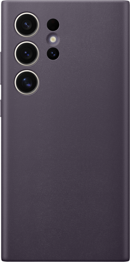 Galaxy S24 Ultra Vegan Leather Case, Dark Violet