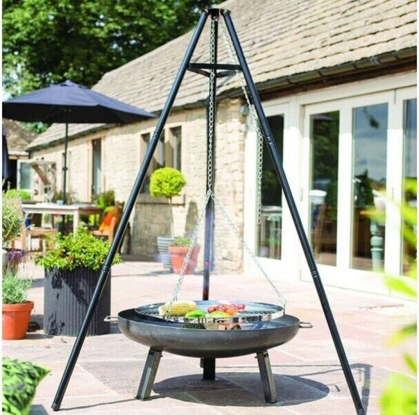 Grillstativ svart 172 cm BBQ TRIPOD