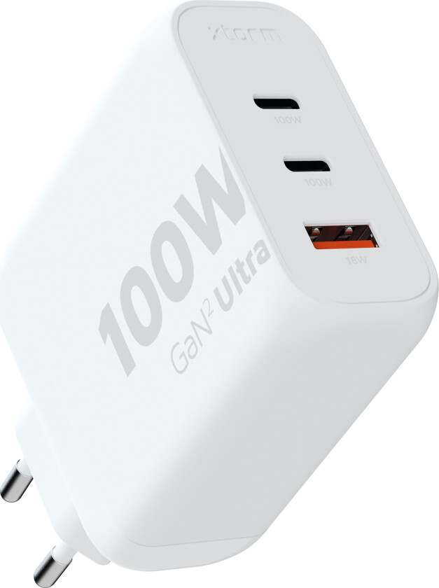 - 100W GaN2 Ultra Home Charger 2xUSB-C/USB-A White