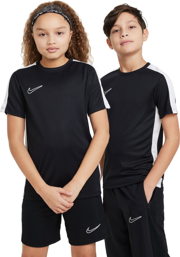 Dri-FIT Academy 23 Top Short Sleeve Br, treningstrøye junior BLACK/WHITE/WHITE