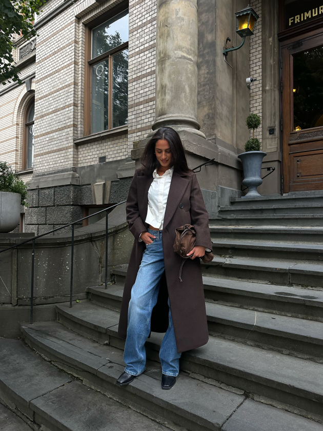 Yunah Long Coat - Brun - Dame - Jakker - Høstjakker