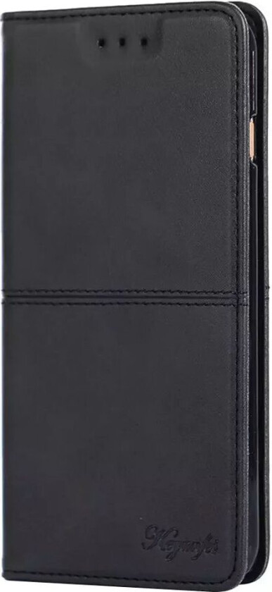 TCL 20R (5G) Flip Deksel Med Kortholder - Horisontal Søm - Svart