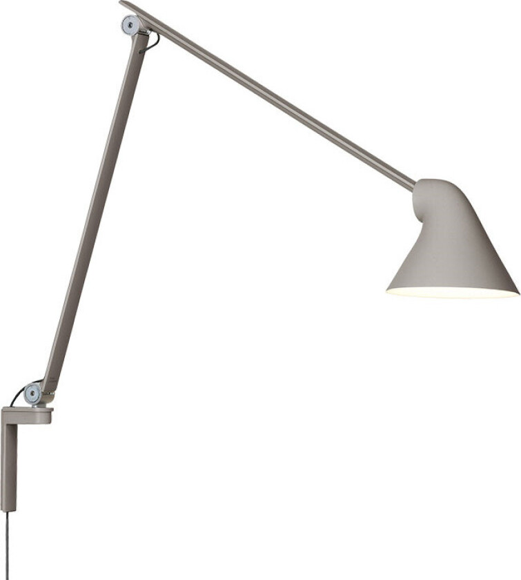 - NJP Vegglampe Lang Lys Grå