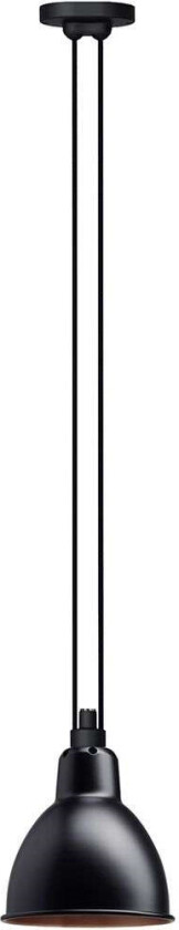 - 322 L Pendel Rund Svart/Kobber Lampe Gras