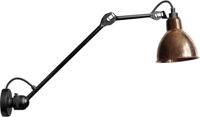 - 304L40 Vegglampe Svart/Raw Kobber Lampe Gras