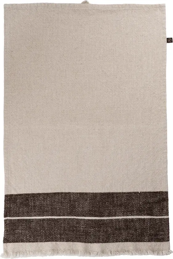 Ernst kjøkkenhåndkle Natur-hvit-brun, 45x70 cm