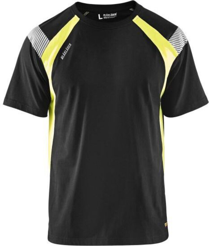 Blåkläder 333210309933L T-skjorte svart/varselgul Str. L
