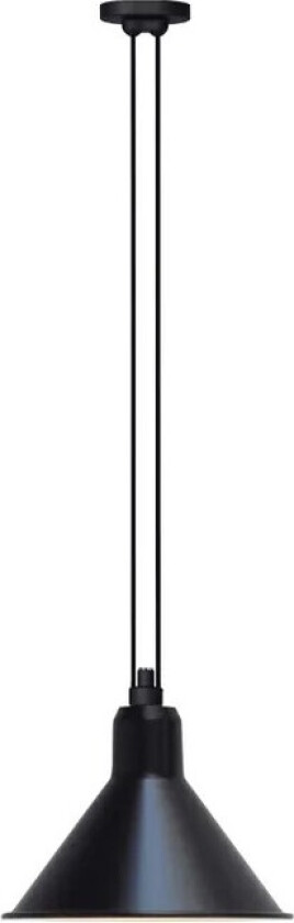 - 322 L Pendel Konisk Svart Lampe Gras