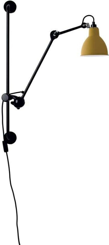 - 210 Vegglampe Gul/Svart Lampe Gras