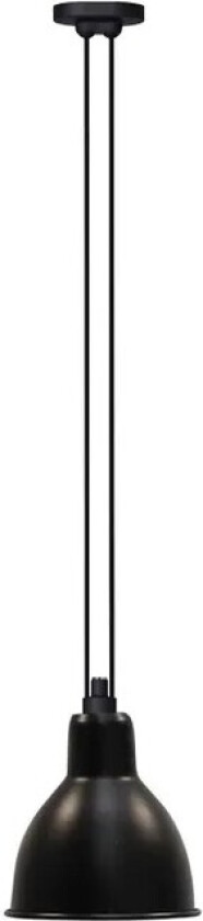 - 322 XL Pendel Rund Svart Lampe Gras