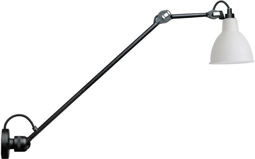 - 304L60 Vegglampe Svart/Glass Lampe Gras