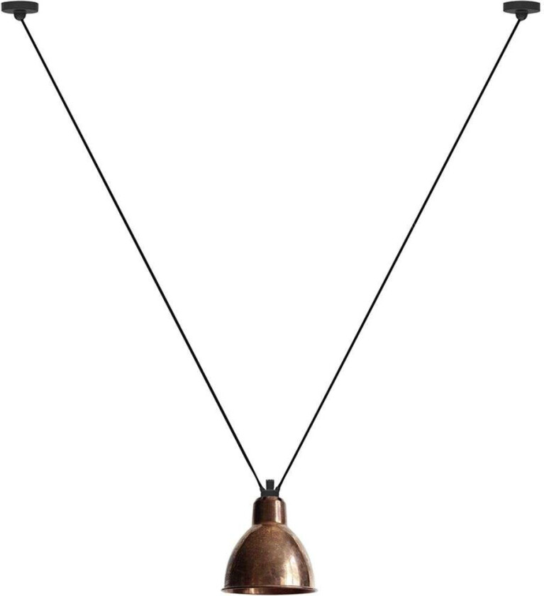 - 323 L Pendel Rund Rå Kobber Lampe Gras