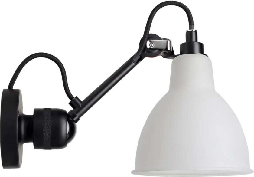 - 304SW Vegglampe Svart/Glass Lampe Gras