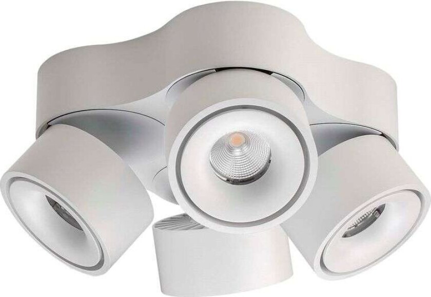 - Easy Quattro W4100 LED Taklampe w/Hole 2700K White