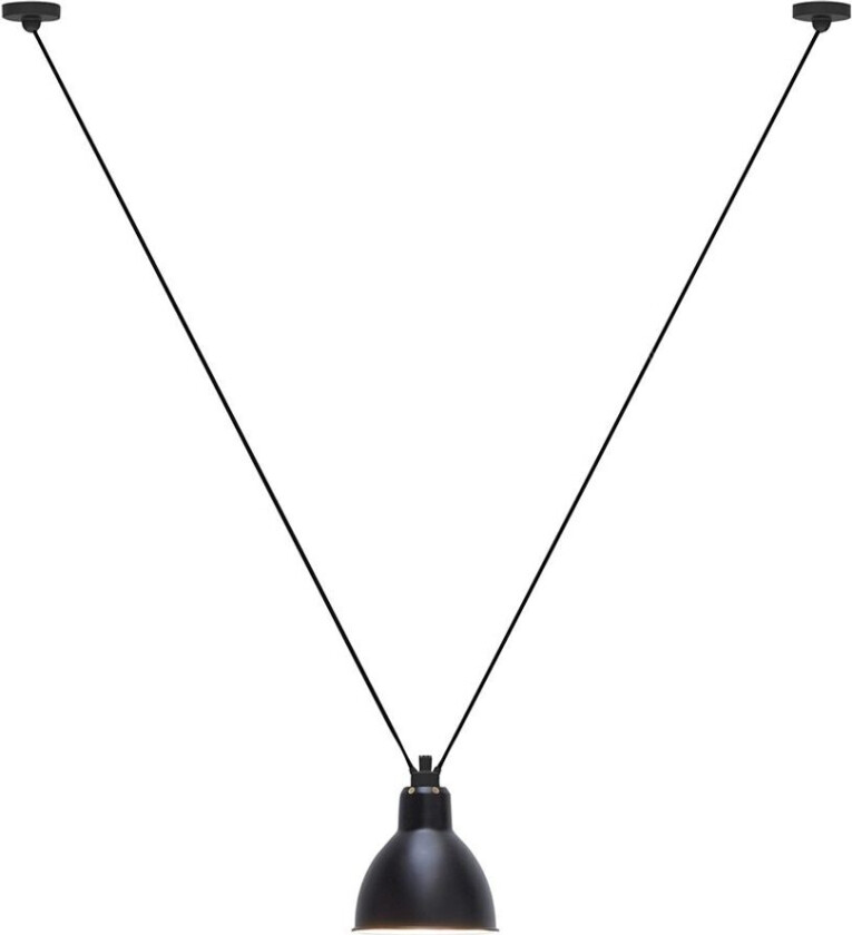 - 323 L Pendel Rund Svart Lampe Gras