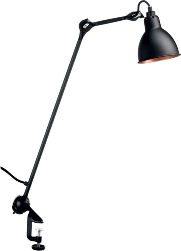 - 201 Bordlampe Svart/Svart/Kobber Lampe Gras