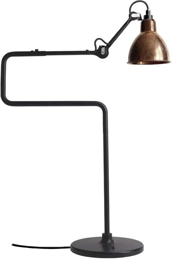 - 317 Bordlampe Svart/Raw Kobber Lampe Gras